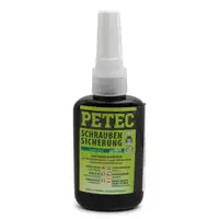 PETEC 93050 Schraubensicherung Schraubenkleber Gewindekleber Sicherung superfest grün 50g