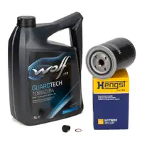 5L WOLF GUARDTECH 10W40 B4 Motoröl + HENGST Ölfilter VW Golf 1 2 3 Passat B1-B4 Polo 86 T3