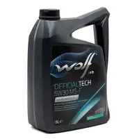 5L WOLF OFFICIALTECH 5W30 MS-F Motoröl + BOSCH Ölfilter FORD Fiesta Focus Mondeo 1.3-2.3