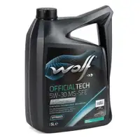 5L 5 Liter WOLF OFFICIALTECH 5W30 MS-SFE Motoröl MB 229.52 DEXOS 2 PSA B71 2290/2297