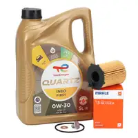 5L TOTAL QUARTZ INEO FIRST 0W-30 Motoröl + MAHLE Ölfilter PSA FORD VOLVO 1.4/1.5/1.6 D