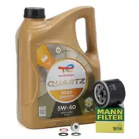 5L TOTAL QUARTZ 9000 ENERGY 5W-40 Motoröl + MANN Ölfilter RENAULT Clio 2 3 4 Twingo 1.2