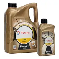 6 L 6 Liter TOTAL QUARTZ 9000 ENERGY 5W-40 Motoröl Öl MB 229.5 VW 502/505.00