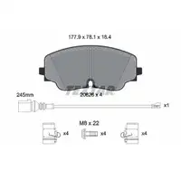 TEXTAR 2062601 Bremsbeläge + Warnkontaktsensor VW Golf 8 Arteon Tiguan AUDI A3 S3 8Y vorne