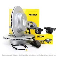 TEXTAR Bremsscheiben + Bremsbeläge + Sensor BMW X1 U11 X2 U10 MINI Countryman U25 hinten