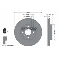 TEXTAR 92064803 Bremsscheiben Satz RENAULT Laguna 1 Megane 1 Safrane Scenic 1 vorne