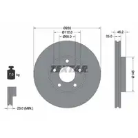 TEXTAR 92083603 Bremsscheiben Satz VW Passat B5 PR-1LB/1ZC bis Fgst. 3B-X-124107 vorne