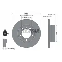 TEXTAR 92088903 Bremsscheiben Satz PORSCHE Boxster (986) 2.5 2.7 hinten 98635240104