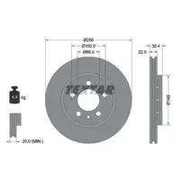 TEXTAR 92098603 Bremsscheiben Satz VW Golf 4 Bora AUDI S3 8L TT 8N Leon 1M Octavia hinten