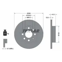 TEXTAR 92020903 Bremsscheiben Satz OPEL Astra F Corsa A B Kadett D E Vectra A vorne