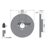 TEXTAR 92183505 Bremsscheiben Satz MINI R50 R53 R56 R55 R52 R57 R58 R59 ab 07.2006 vorne