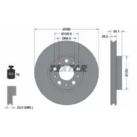 TEXTAR 92100503 Bremsscheiben Satz VOLVO S60 I S80 I V70 II XC70 I 15 Zoll vorne