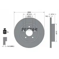 TEXTAR 92278103 Bremsscheiben Satz NISSAN Leaf (ZE1) X-Trail 3 4 RENAULT Koleos 2 hinten