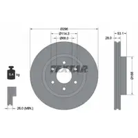 TEXTAR 92285803 Bremsscheiben Satz NISSAN NP300 / Navara (D23) (D40) bis 05.2019 vorne