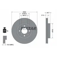 TEXTAR 92334003 Bremsscheiben Satz HONDA Jazz 5 (GR_) 1.5 eHEV 109 PS vorne 45251TZAJ00