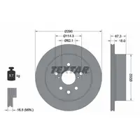 TEXTAR 92334403 Bremsscheiben Satz LEXUS IS III (_E3_) 200t 250 hinten 4243153020