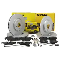 TEXTAR Bremsen Bremsscheiben + Bremsbeläge + Sensor AUDI A6 (C7) A7 (4G) vorne + hinten