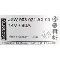 Lichtmaschine 14V 90A für VW Golf 3 4 Passat T4 T5 SEAT Leon SKODA Octavia 1 JZW903021AX