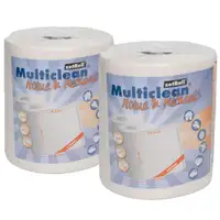 2x ZETCLEAN Putzrolle Putztücher Putzpapier Papierrolle WEISS 2-LAGIG 23x22cm 1000 Blatt