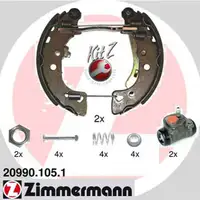 ZIMMERMANN KIT Z Bremsbacken + Radbremszylinder CITROEN AX SAXO PEUGEOT 106 I + II hinten