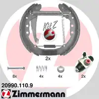 ZIMMERMANN Bremsbacken + Radbremszylinder für Audi 100 80 Inca Caddy II Passat