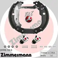 ZIMMERMANN 20990.130.0 Bremsbacken + Radbremszylinder PEUGEOT DS3 PEUGEOT 207 / SW hinten