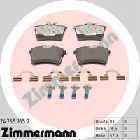 ZIMMERMANN Bremsbeläge Bremsbelagsatz für CITROEN Berlingo 308 SW Partner hinten