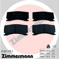 ZIMMERMANN Bremsscheiben + Beläge + Sensor JAGUAR XK 2 (X150) bis Fgst. B44939 hinten