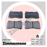 ZIMMERMANN Bremsbeläge Bremsklötze HONDA Civic 9 10 11 2.0 Type-R 310/320/330 PS vorne