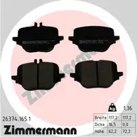 Zimmermann FORMULA S Bremsscheiben + Beläge + Sensor MERCEDES W206 C300e X254 W223 hinten