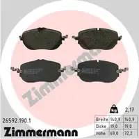 Zimmermann FORMULA S Bremsscheiben + Beläge + Sensor MERCEDES W206 C200 C200/220d vorne