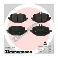 Zimmermann FORMULA S Bremsscheiben + Bremsbeläge + Sensor MERCEDES W206 C236 W214 hinten