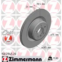 ZIMMERMANN Bremsscheiben + Beläge Sensor BMW X5 F15 X6 F16 mit M-Performance-Bremse hinten