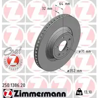 ZIMMERMANN Bremsscheiben + Bremsbeläge FORD Mustang MK6 mit verstärkter Bremse vorne