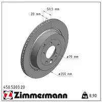 ZIMMERMANN Bremsscheiben + Beläge Sensor LAND ROVER Discovery 4 Range Rover Sport 1 hinten