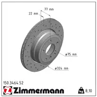 Zimmermann SPORT Bremsscheiben + Beläge + Wako BMW 1er E82 E88 135i bis 02.2010 hinten