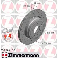 Zimmermann SPORT Bremsscheiben + Beläge + Wako BMW 3er E90-93 325d ab 03.2010 hinten