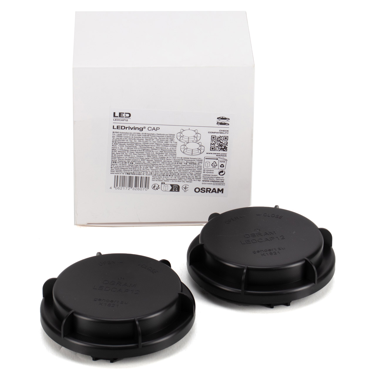 2x OSRAM LEDCAP12 LEDriving CAP Adapter Kappe Scheinwerfer Abdeckkappen für H7-LED