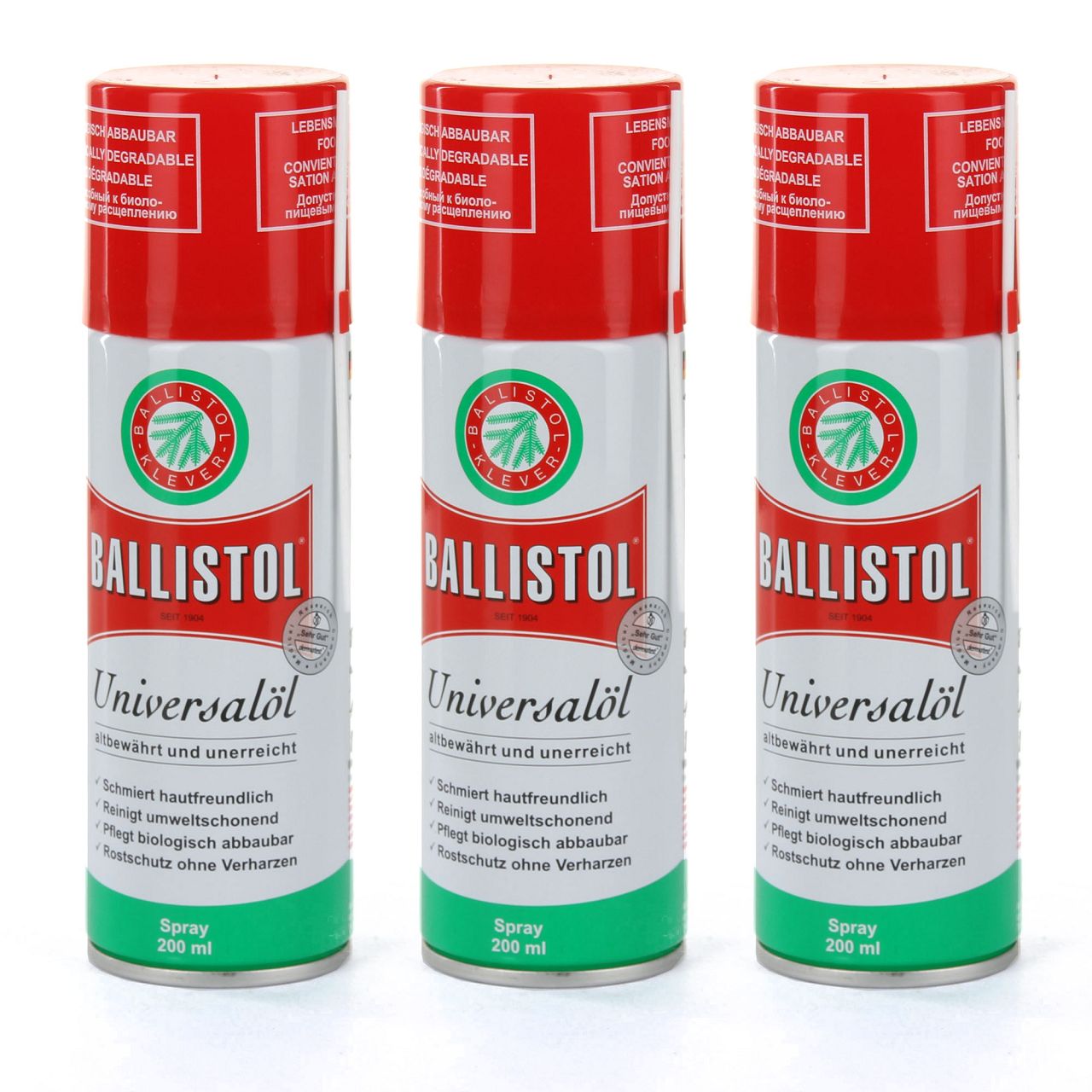 3x 200ml BALLISTOL Universalöl Rostschutz Maschinenöl Schmieröl Öl