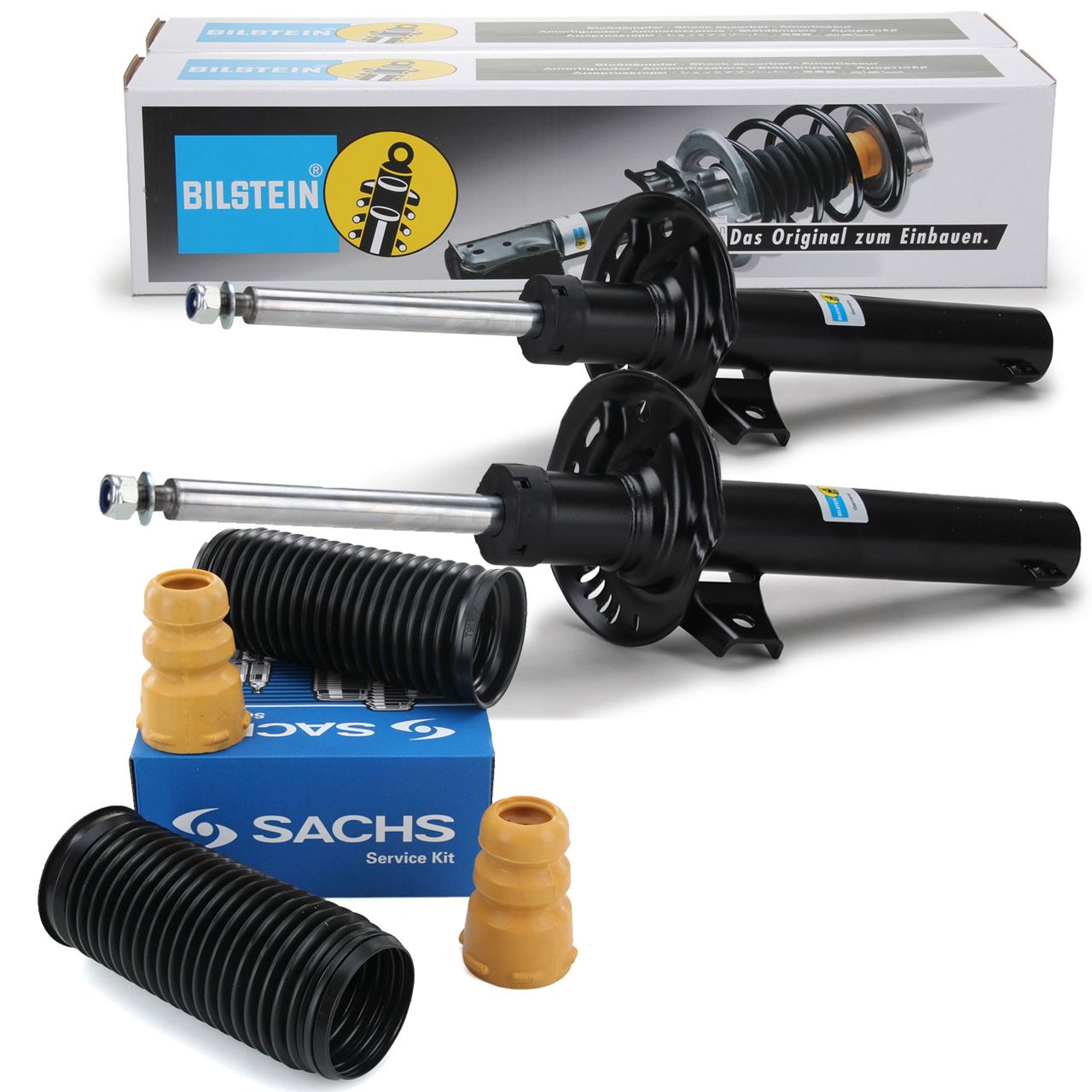 2x BILSTEIN B4 Stoßdämpfer + SACHS Staubschutz SKODA Yeti (5L) G02 vorne