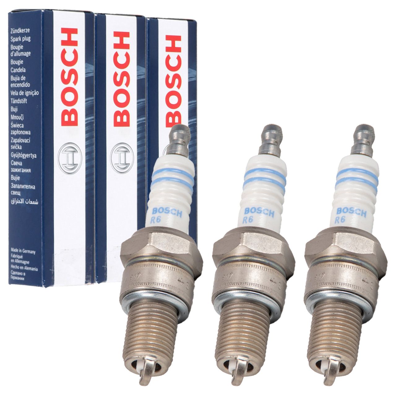 3x BOSCH WR8D+ 0242229656 Zündkerze DAIHATSU Charade 1 3 1.0 SUZUKI Alto 1 2 0.8