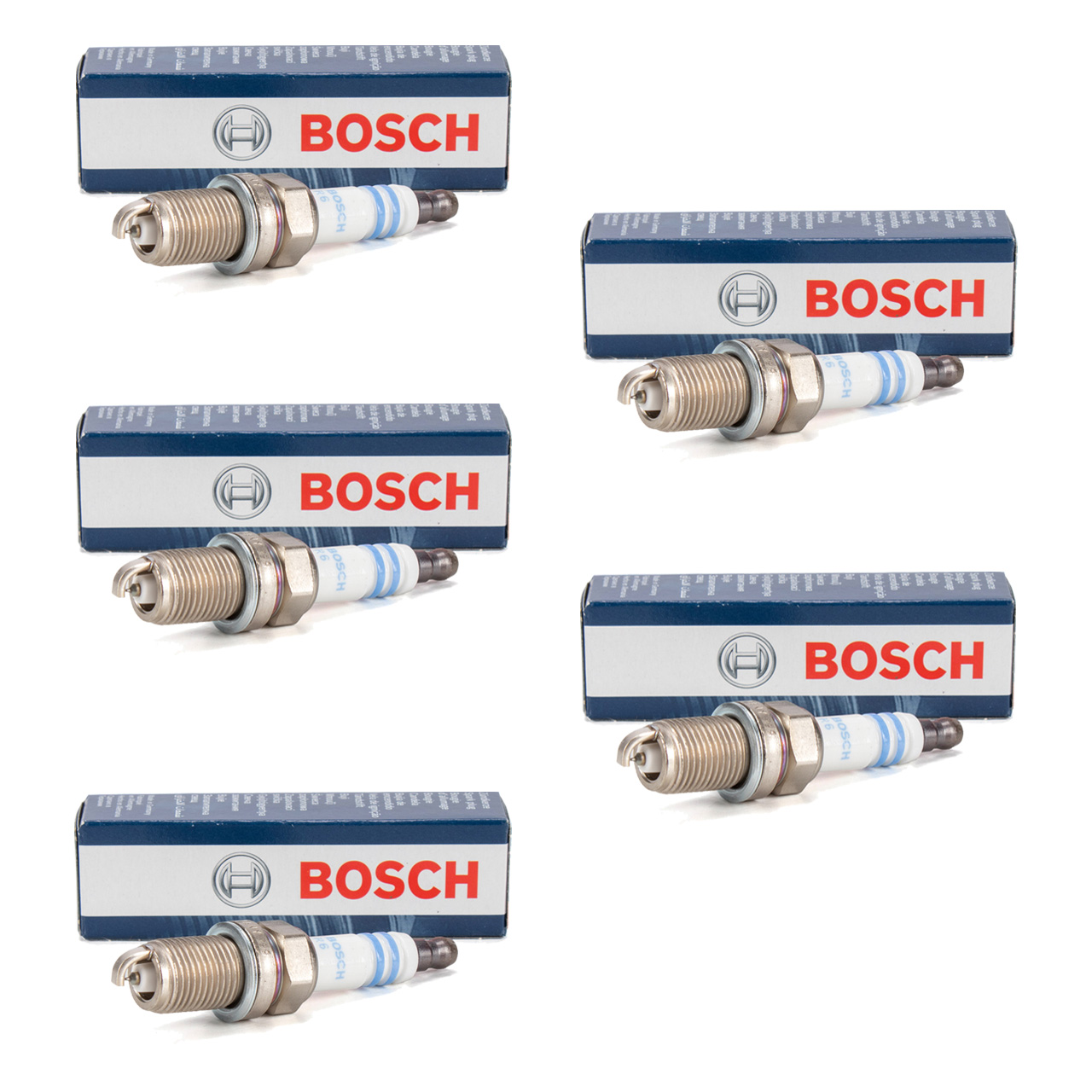 5x BOSCH 0242236571 FR7KI332S CNG LPG GAS Zündkerze SEAT Toledo 1 VW Bora 2.3 V5 150 PS