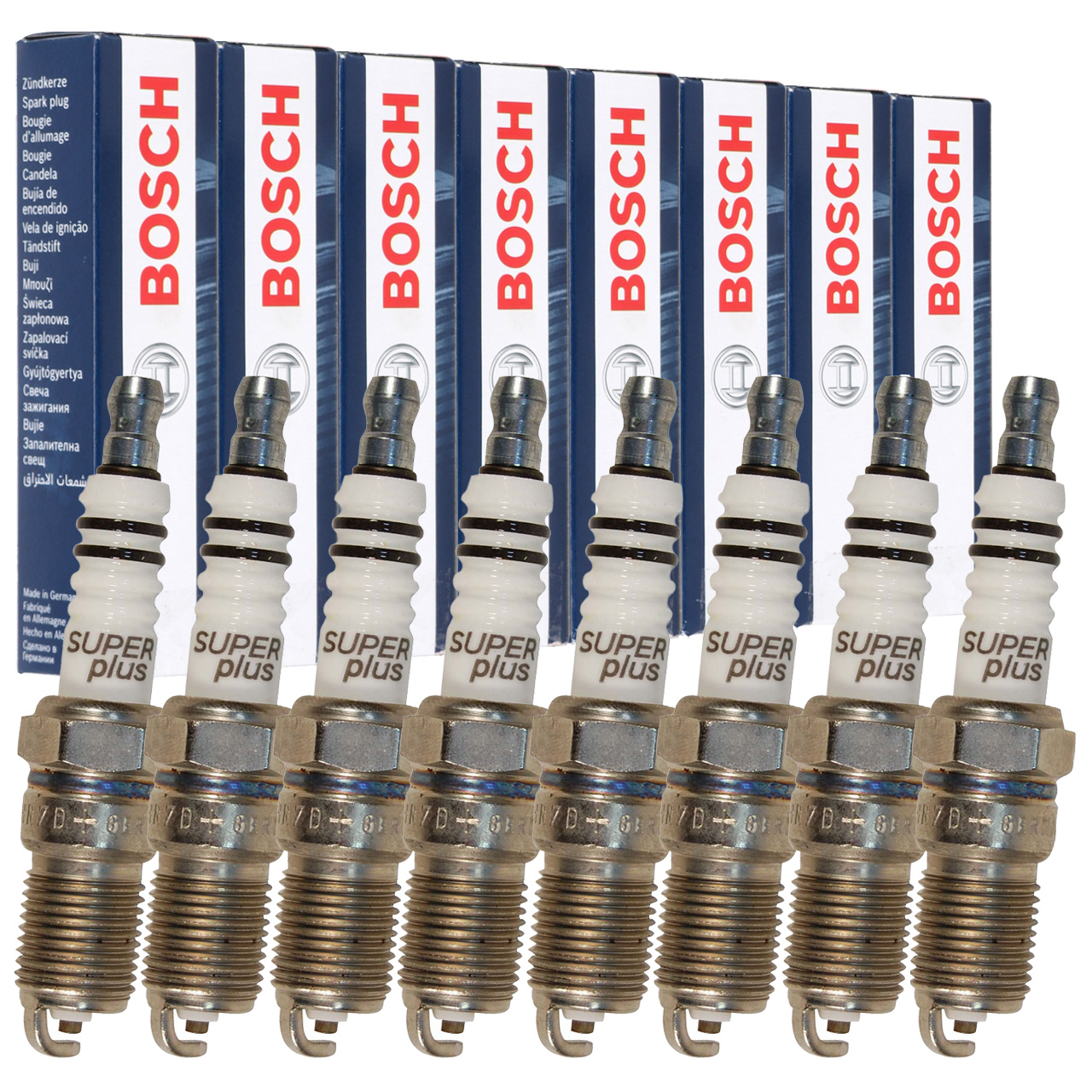 8x BOSCH HR7DC+ 0242235661 Zündkerze CHEVROLET Camaro Corvette Impala 5.7