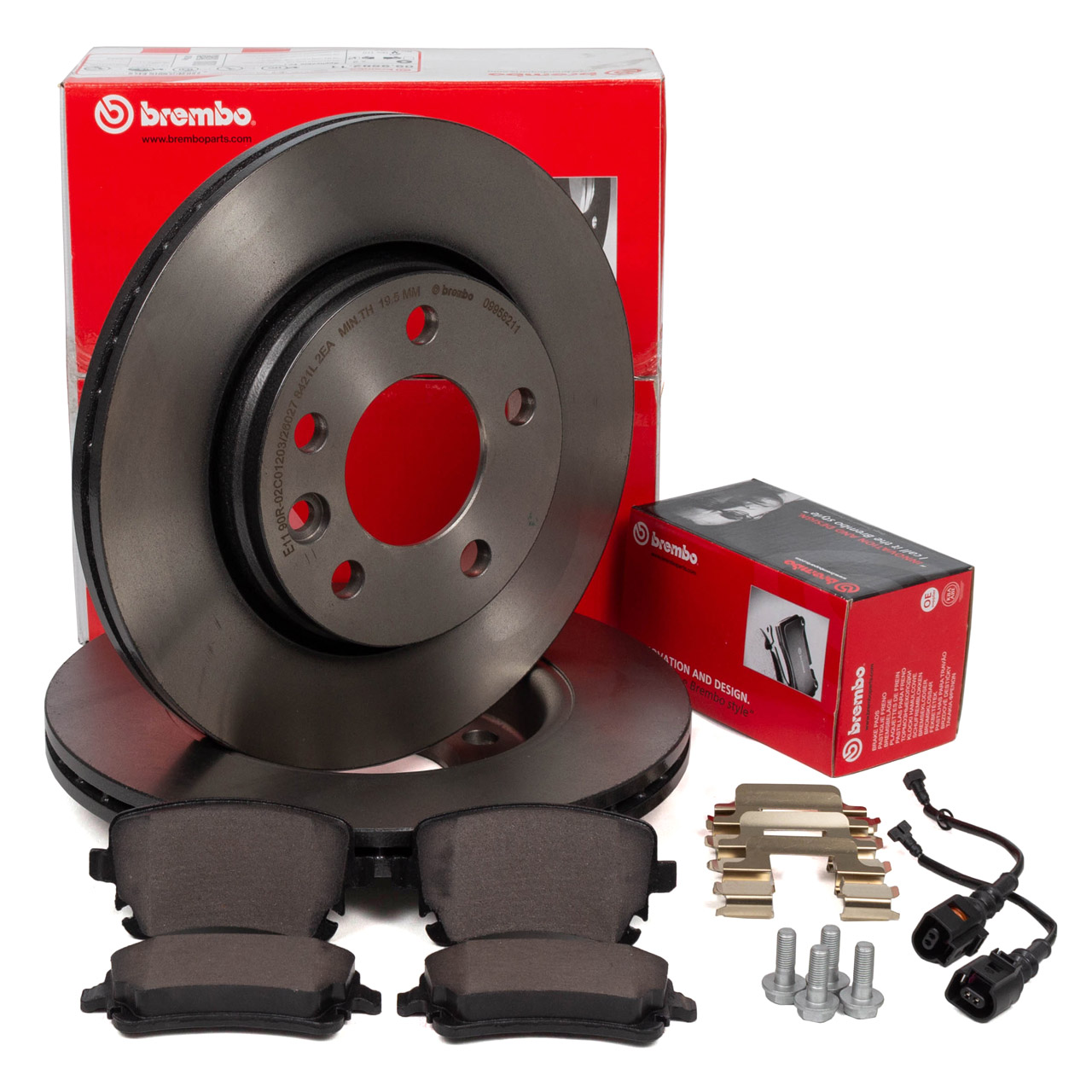 BREMBO Bremsscheiben + Beläge + Wako VW Multivan Transporter T5 + T6 hinten