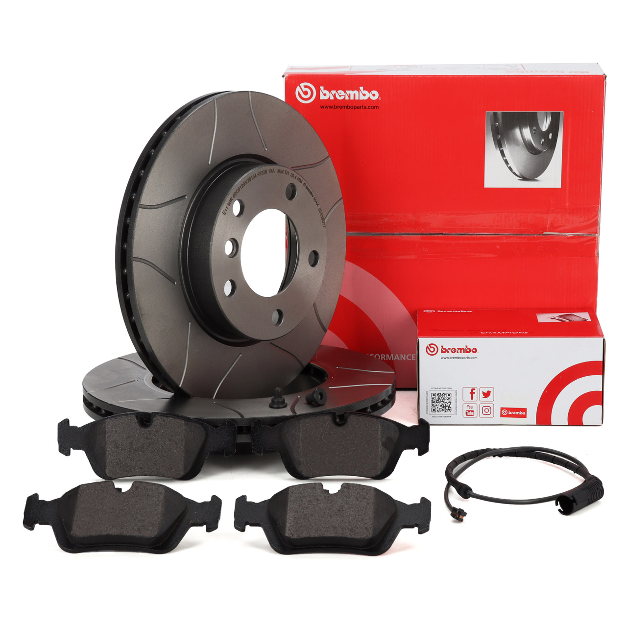 Brembo MAX LINE Bremsscheiben + Beläge + Wako BMW 3er E36 316-328i 325td 325tds vorne