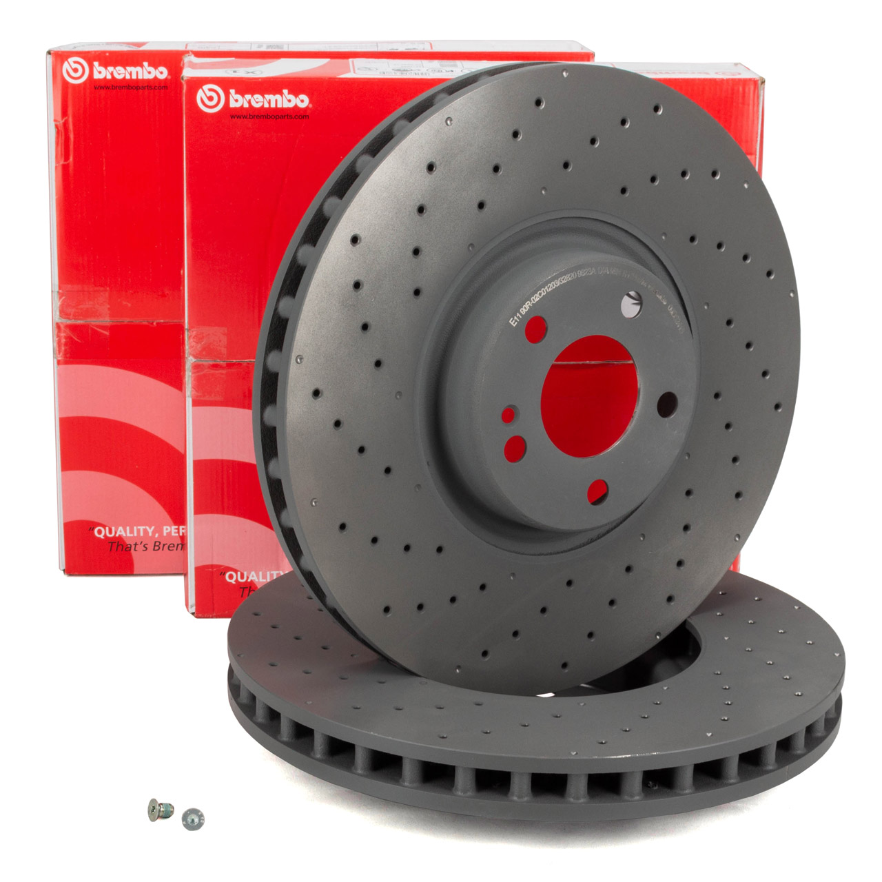 BREMBO 09.D524.13 Bremsscheiben Satz MERCEDES W205 C257 W213 N293 C/X253 vorne 0004212312