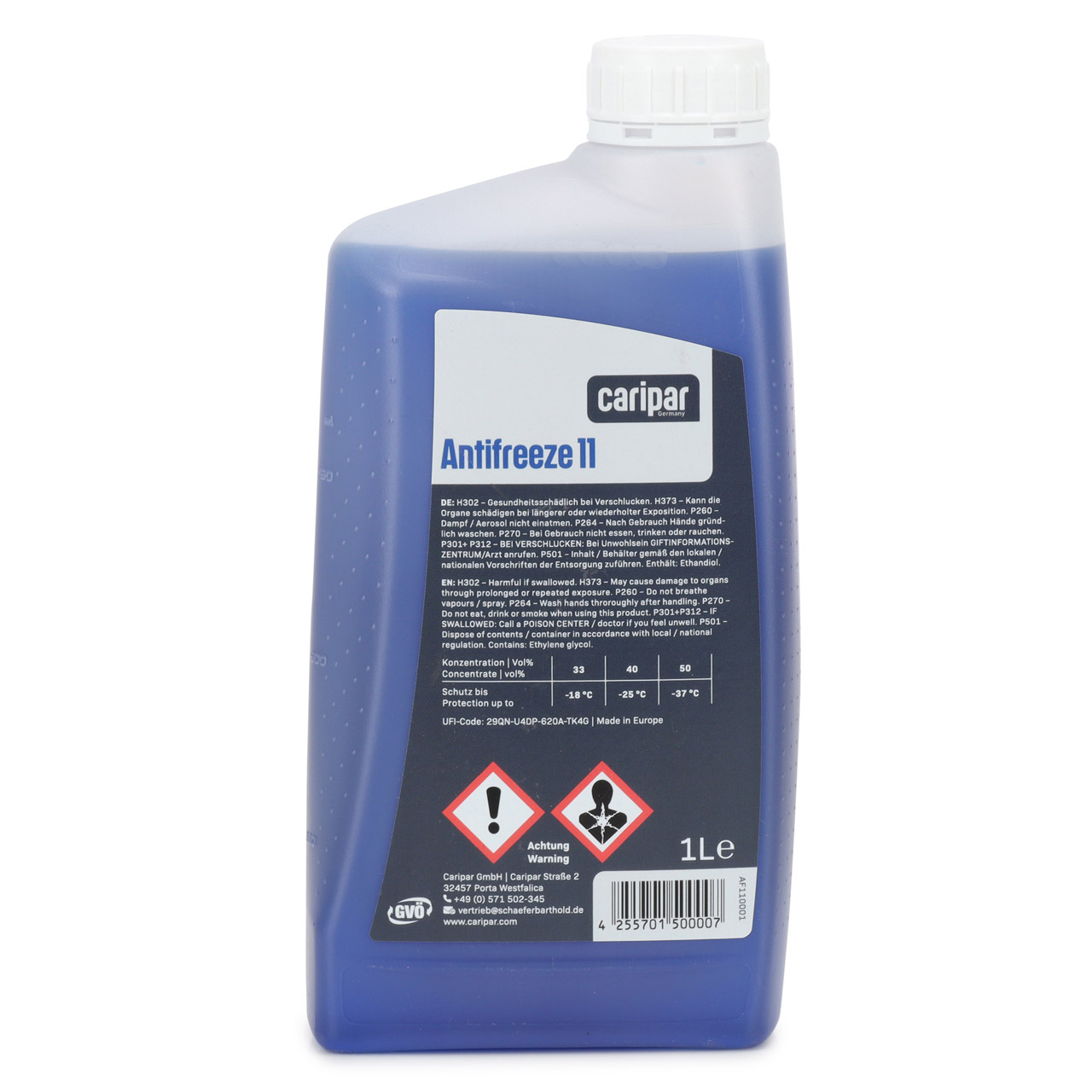 2L 2 Liter CARIPAR ANTIFREEZE 11 Frostschutz Kühlerfrostschutz Konzentrat