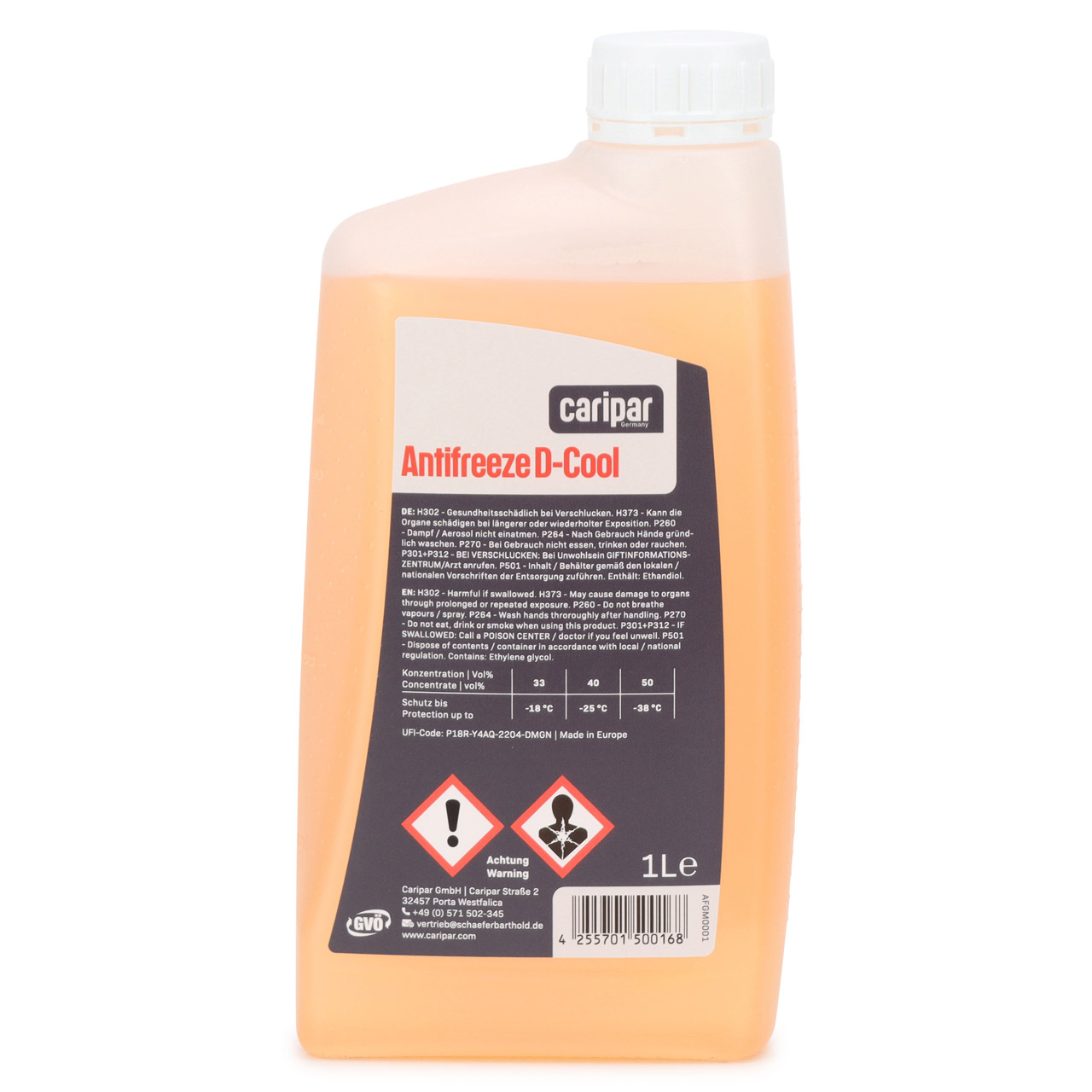 2L 2 Liter CARIPAR ANTIFREEZE D-COOL Frostschutz Kühlerfrostschutz Konzentrat