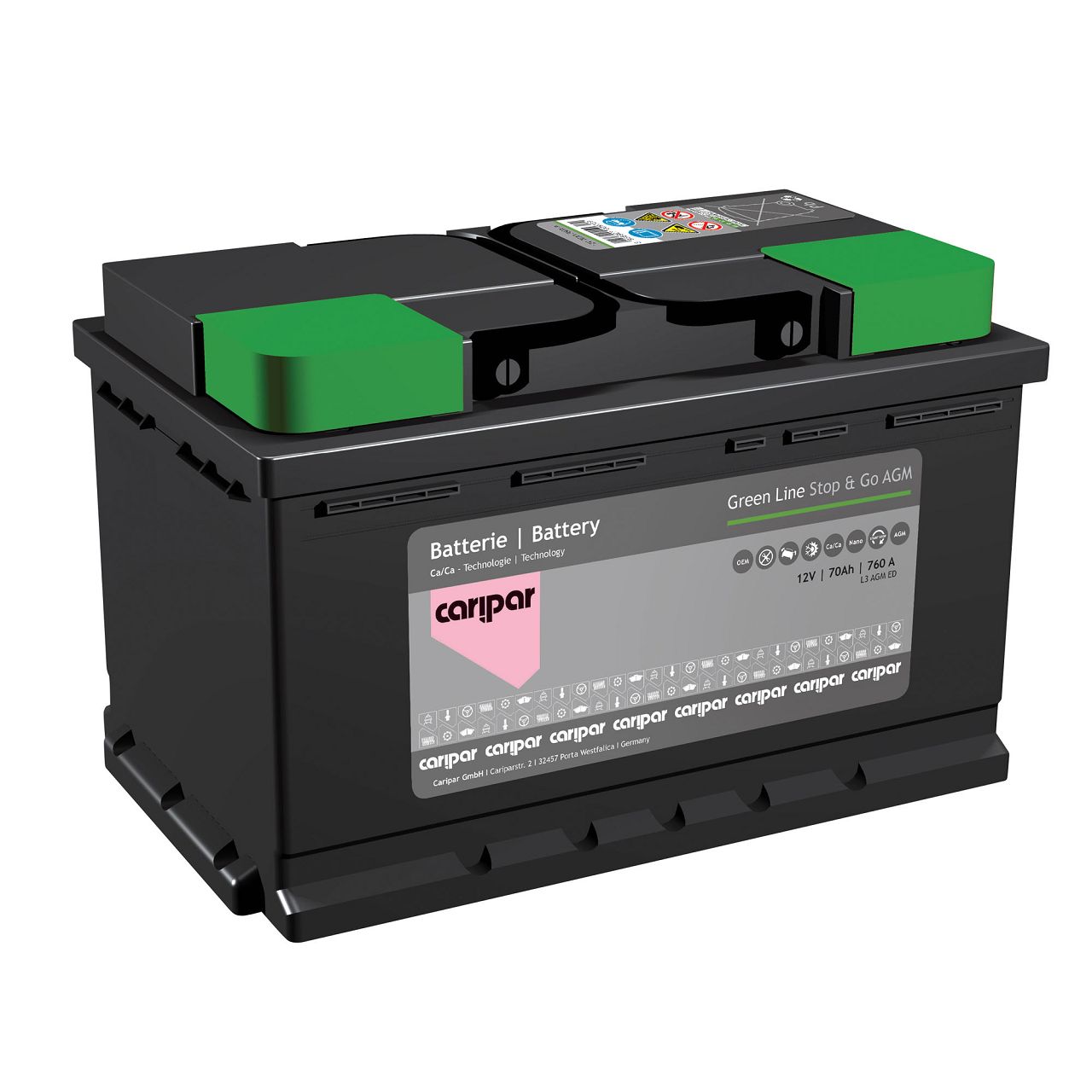 CARIPAR Starterbatterien / Autobatterien - 55509 