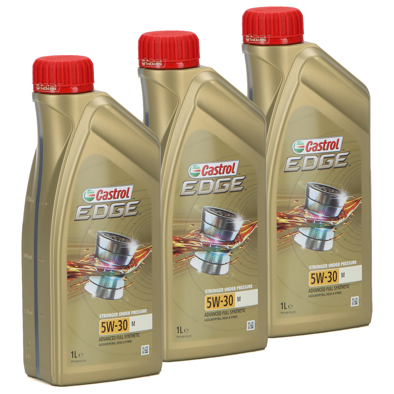 3x Castrol Edge FST 5w-30 Fully Synthetic Engine Oil 1L VW, Longlife (3  Litre)
